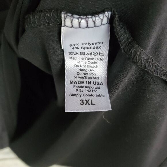 LulaRoo 3XL Black Solid LS Scoop Neck Shirt Top - Picture 5 of 7